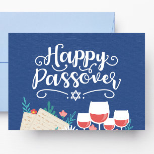 Blue Pesach Briefkaart