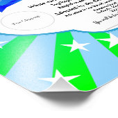 Blue Pet Adoption Certificate Foto Afdruk (Hoek)