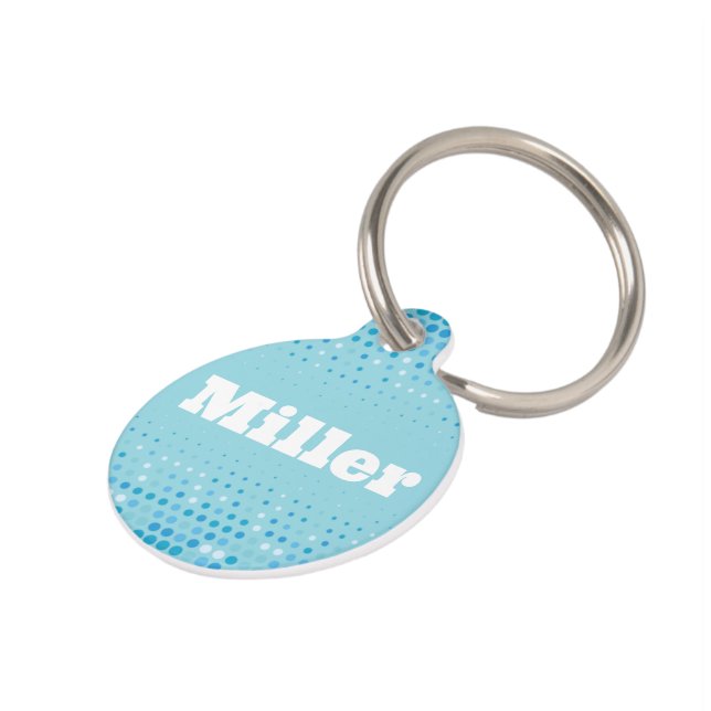 Blue Pet Tag Huisdierpenning (Zijkant)