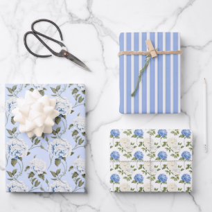 Blue Petal Symphony 3 Inpakpapier Vel