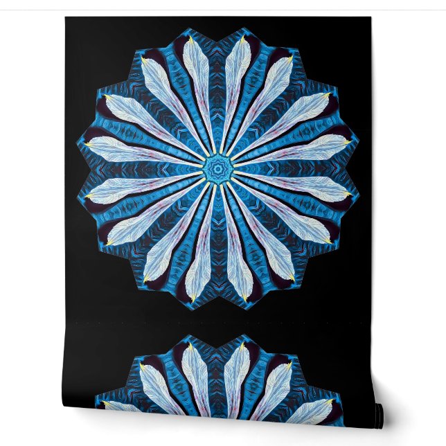 Blue Petals Behang (Afrollen)