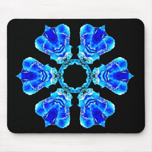 Blue Petals Muismat (Voorkant)