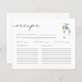 Blue Petals & Prosecco Vrijgezellenfeest Recept Ka (Voorkant / Achterkant)