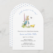 Blue Peter Rabbit Baby Boy Shower Kaart (Voorkant / Achterkant)