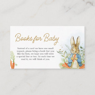 Blue Peter Rabbit Baby shower Boeken voor Baby Informatiekaartje