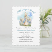 Blue Peter Rabbit Baby shower Boy Invitation Kaart (Staand voorkant)