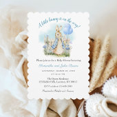 Blue Peter Rabbit Baby shower Invitation garçon