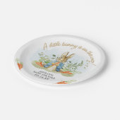 Blue Peter Rabbit Baby shower Papieren Bordje (Gekanteld)