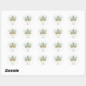 Blue Peter Rabbit Baby shower Ronde Sticker (Vel)