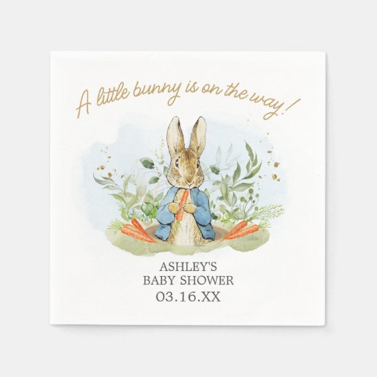 Blue Peter Rabbit Baby shower Servet (Voorkant)