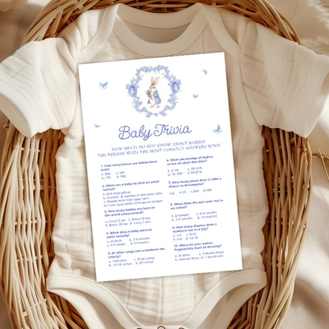 Blue Peter Rabbit  Baby Trivia Game (Creator heeft geüpload)