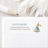 Blue Peter Rabbit Boy Prachtig Baby shower Etiket (Insitu)