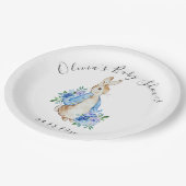 Blue Peter Rabbit Bunny Baby shower Papieren Bordje (Gekanteld)