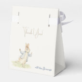 Blue Peter the Rabbit Een konijntje Baby shower Bedankdoosjes (Achterkant)