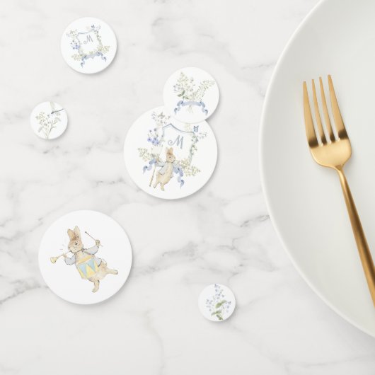 Blue Peter the Rabbit Monogram Crest Baby shower Confetti (Groep)