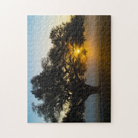 Blue Peter Tree Sunrise Legpuzzel (Verticaal)