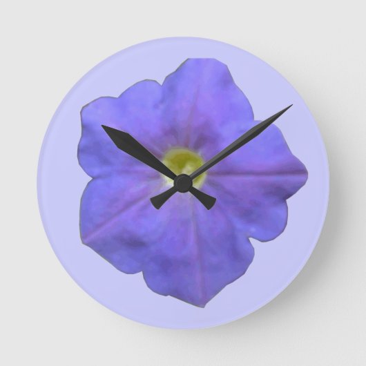Blue Petunia Wall klok (Voorkant)