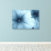 Blue Petunias Canvas Afdruk (Insitu (Houten vloer))
