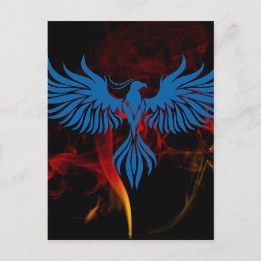 Blue Phoenix Briefkaart (Voorkant)
