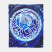 Blue Phoenix Fleece Blanket (Voorkant)