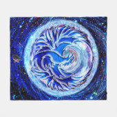 Blue Phoenix Fleece Blanket (Voorkant (Horizontaal))