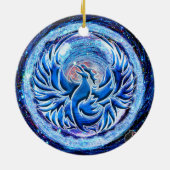 Blue Phoenix Keramisch Ornament (Achterkant)