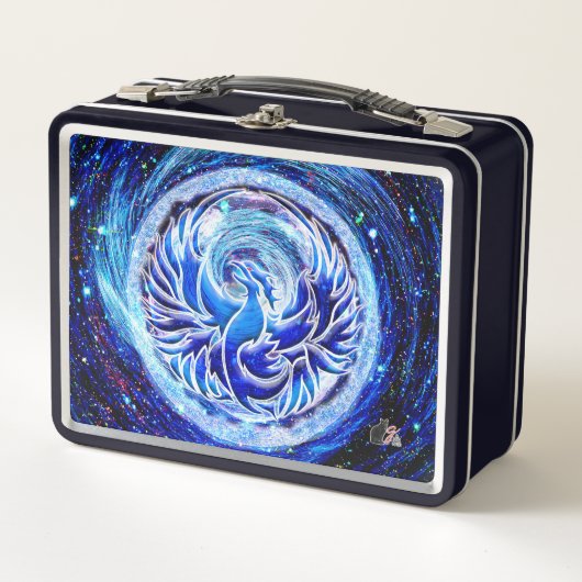 Blue Phoenix Metalen Lunchbox (Voorkant)