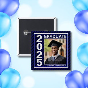 Blue Photo Afstuderen Button