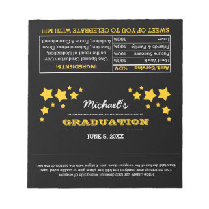 Blue Photo Afstuderen Favor Snoep Wrappers-laptop Notitieblok