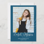 Blue Photo Afstuderen Kaart (Achterkant)