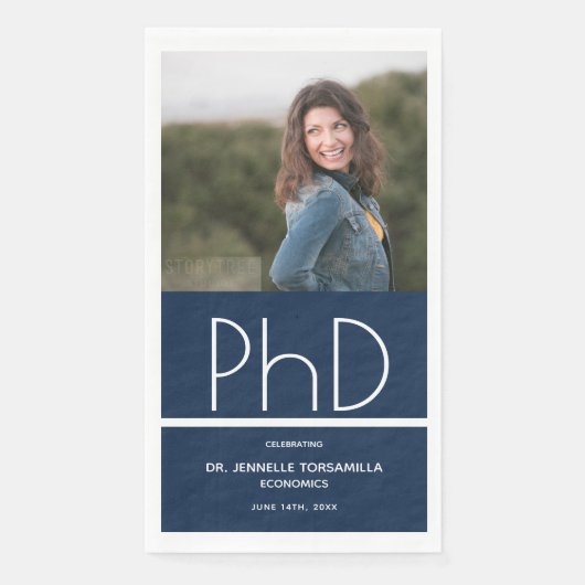 Blue Photo PhD-Afstuderen Servet (Voorkant)