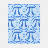 Blue Pi Symbool Wiskunde Geek Home Dorm Geeks Like Fleece Deken (Voorkant)