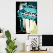 Blue Piano Poster (Thuiskantoor)