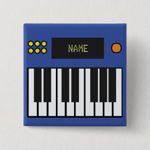 Blue  Piano-toetsenbord Vierkante Button 5,1 Cm