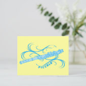 Blue Piccolo Briefkaart (Staand voorkant)