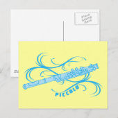 Blue Piccolo Briefkaart (Voorkant / Achterkant)