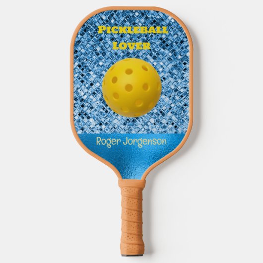 Blue Pickleball Lover Custom Pickleball Paddle (Voorkant)