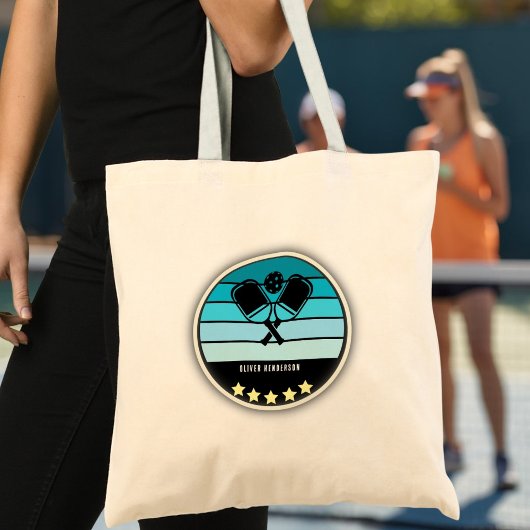 Blue Pickleball Paddle Canvas tas