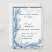 Blue Pine Winter Kerstbruiloft Kaart (Voorkant)