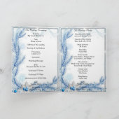 Blue Pine Winter Kerstbruiloft Program Kaart (Binnen)
