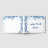 Blue Pine Winter Kerstmis Bruiloft Gastenboek (Volledig)