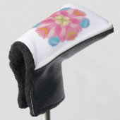 Blue Pink Abstract Golfheadcover (3/4 voorkant)