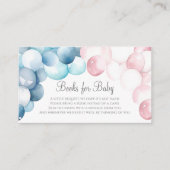 Blue Pink Arc Balloons Geslacht Reveal Boek Verzoe Informatiekaartje (Voorkant)