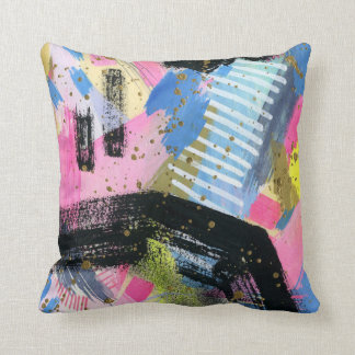 Blue Pink Black Sequin Glitter Throw Cushion Kussen