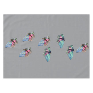 Blue Pink Exotic Butterflies Pattern Tafelkleed