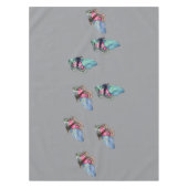 Blue Pink Exotic Butterflies Pattern Tafelkleed (Voorkant)