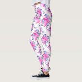 Blue Pink Floral Leggings (Links)