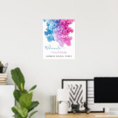 Blue Pink Fumer Genre Reveillez Affiche de bienven (Bureau à domicile)