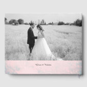 Blue Pink Lovebirds Mariage mexicain Livre d'or (Verso)