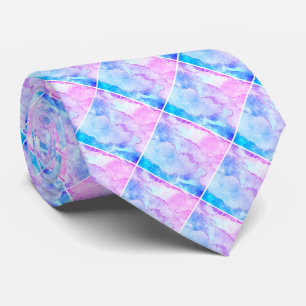 BLUE PINK MARBLED ABSTRACT OCEAAN STROPDAS